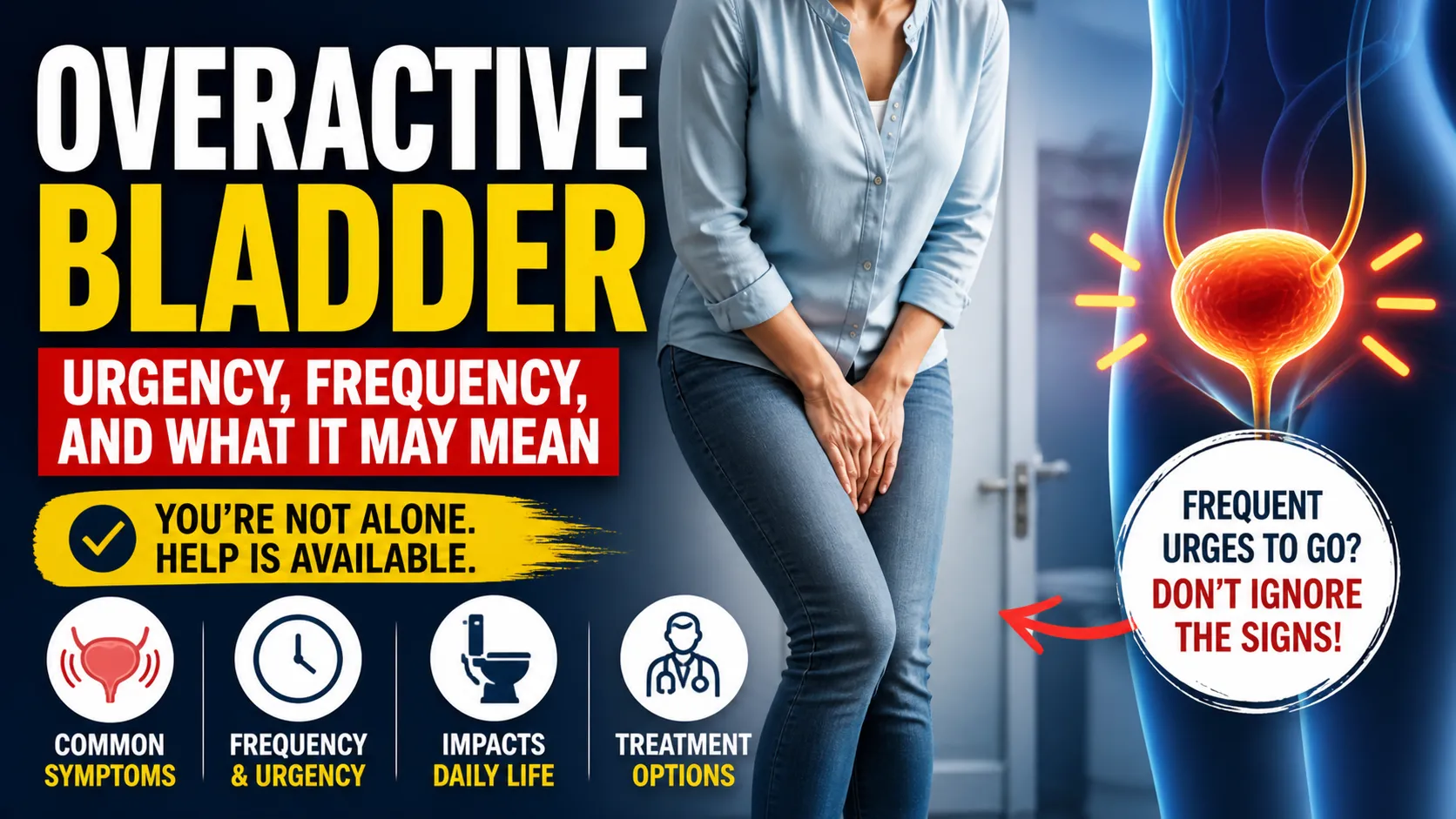 Overactive bladder symptoms urgency and frequency