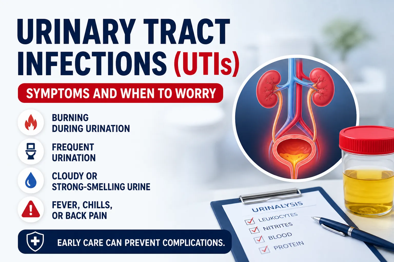 Urinary tract infection symptoms and when to seek care